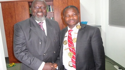 (L-r): Adebayo Shittu, minister of Communications with Professor Sola Aderounmu, NCS president, when NCS visited the Minister in Abuja, recently.